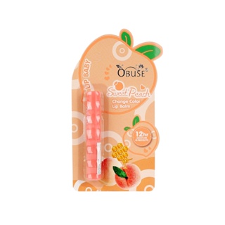 Obuse Sweet Peach Lip Balm 1.7g (63172) โอบิวซ์ สวีท พีช ลิป บาล์ม