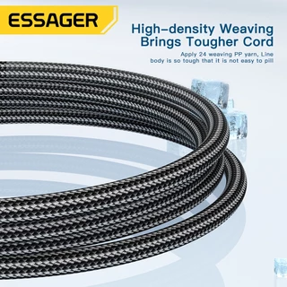 Essager สายชาร์จเทอร์โบ 120w xiaomi 6A Type C cbal ชาร์จเร็ว สาย usb C สําหรับ redmi black shark โทรศัพท์มือถือ