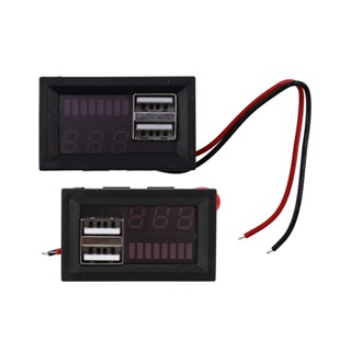 Red Led Digital Display Voltmeter Mini Voltage Meter Volt Tester Panel for Dc 12V Cars Motorcycles Vehicles Usb 5V2a Output Battery