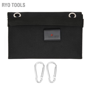 Ryo Tools แผงพลังงานแสงอาทิตย์ 4W 2 พับ แบบพกพา ประสิทธิภาพสูง พร้อมหัวเข็มขัดปีนเขา สําหรับรถยนต์