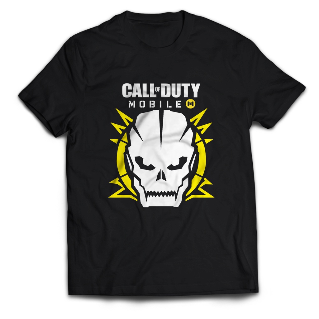 Codm Call of Duty Mobile Ghost M Gamer Gaming เสื้อยืดผู้ชายผู้ใหญ่ Unisex Tops PakeKaos