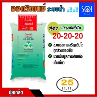 ปุ๋ยเกล็ด ออคิเดนซ์ ระบบน้ำ สูตร 20-20-20 (บำรุงต้นทั่วไป) กระสอบ 25 กิโลกรัม YVP วายวีพี 🎗1 ชิ้น ต่อ 1 ออเดอร์นะคะ🎗