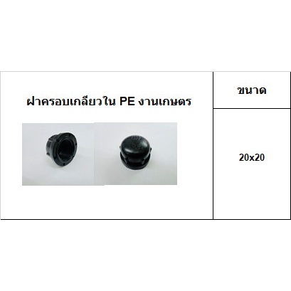 ฝาครอบเกลียวใน ท่อ PE ขนาด 1/2" งานเกษตร (บรรจุ10ตัว/ถุง)