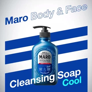 [แพ็ค 3] Maro Body & face Cleansing Soap cool 400ml.สบู่ 2in1 ชำระผิวกายและล้างหน้า สูตรเย็น กลิ่น Herb Citrus ลดความมัน