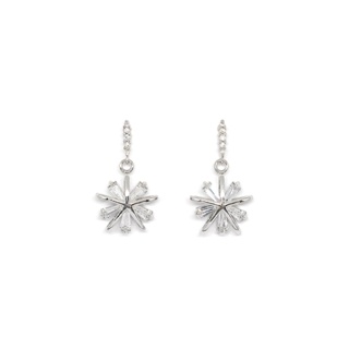 Fyne Fories Let It Snow Earrings ♡ ต่างหู snowflake ประดับ zirconia ♡ fynefories