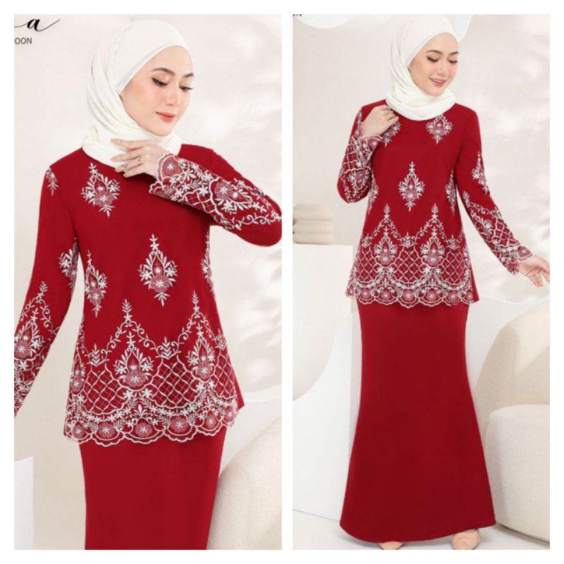 Raisa Kurung Moden Lace! 794 Kurung Moden Raisa! Wudhu Friendly Kurung Lace! ลูกไม้ปัก! เสื้อผู้หญิงทูน่า Nikah Kenduri