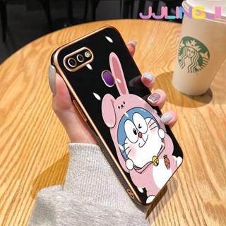 เคสโทรศัพท์มือถือ ป้องกันเลนส์กล้อง กันกระแทก ลายการ์ตูนโดราเอมอนน่ารัก หรูหรา สําหรับ OPPO F9 F9 Pro F7 F5 Youth Realme 2 Pro U1