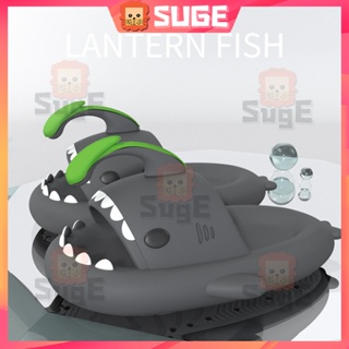 【Suge】รองเท้าแตะแพลตฟอร์ม Eva แบบนิ่ม ลายปลาฉลาม เหมาะกับเดินชายหาด แฟชั่นฤดูร้อน สําหรับผู้ชาย และผู้หญิง