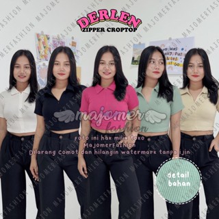 คุณผู้หญิง ® | เสื้อครอป Derlen ZIPPER CROPTOP สําหรับผู้หญิง