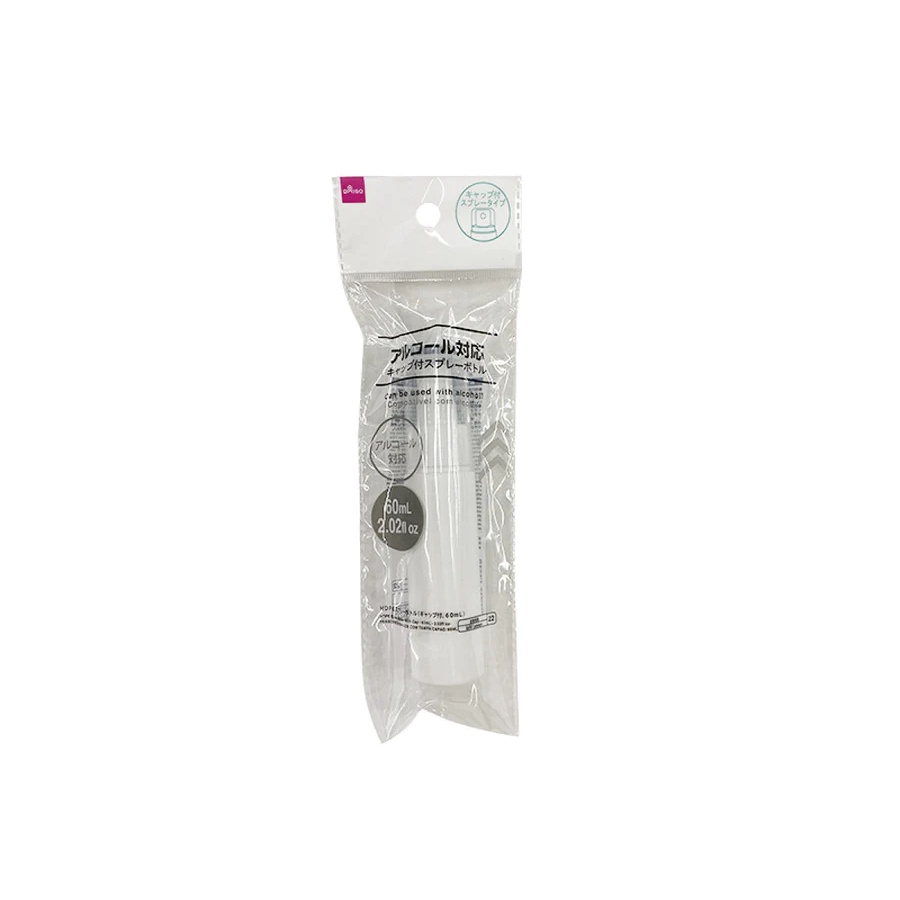 Daiso 60ml 3x3x14.2cm Hdpe Spray Bottle - With Cap - 60Ml - 2.02Fl Oz-