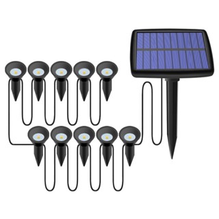 10 in 1 Solar Lights Outdoors Waterproof Solar Lawn Light Solar Light for Garden Path Pool Decoration