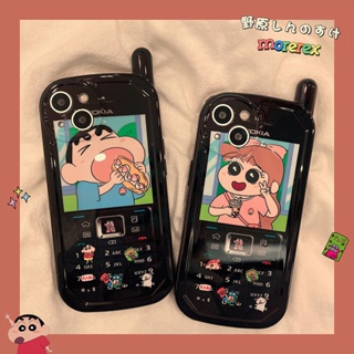 [พร้อมส่ง] เคสโทรศัพท์มือถือ แบบนิ่ม ลายการ์ตูนชินจัง สําหรับ Apple Iphone 11 13 12promax 7 8P