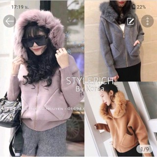 🕉🕉🕉🆕🔖💯 พร้อมส่งค่ะ 🆕 JACKET HOOD FUR KOREA ทรงสวย ปังมากค่ะ 🕉🕉🕉