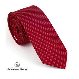 Giorgio Del Sarto Necktie 6 cm Red with Fabric Texture เนคไทสีแดงมีเท็กเจอร์