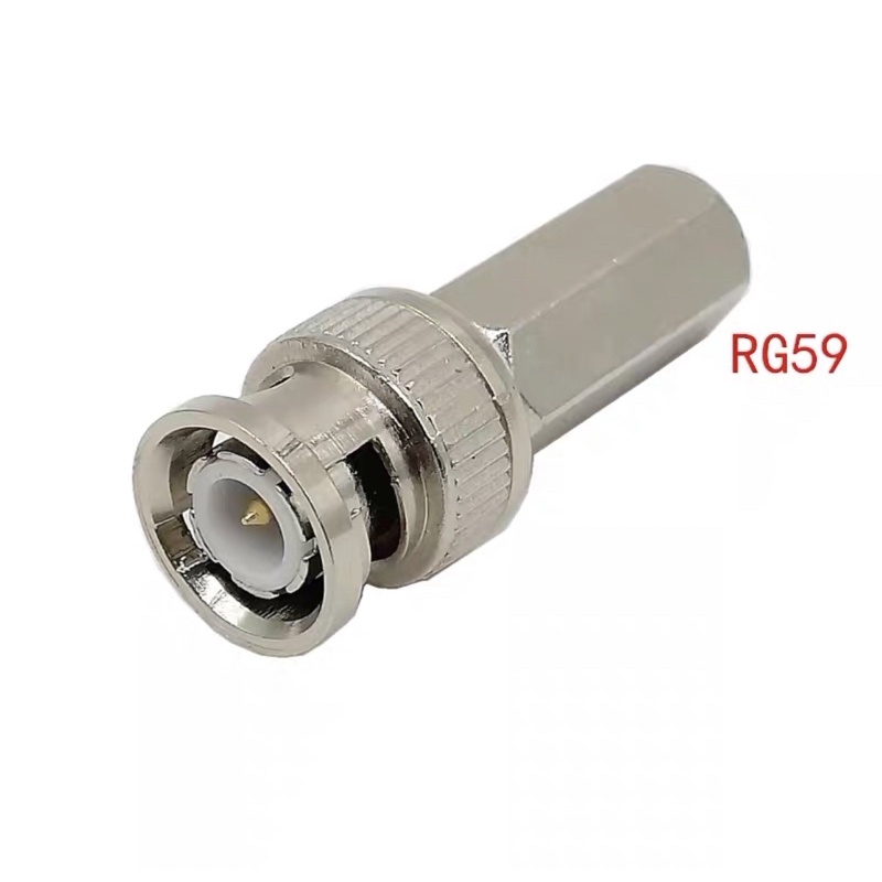 BNC RG59 ขั้วต่อโคแอกเซียล RG-59 อะแดปเตอร์สําหรับกล้องวงจรปิด