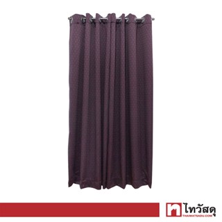 KASSA HOME ผ้าม่านตาไก่ ประตู 3D JACQUARD รุ่น BERN-RD ขนาด 130 x 220 ซม. สีแดง