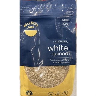 โคลส์ควินัวขาวอบแห้ง 300ก Coles Aus White Quinoa 300g