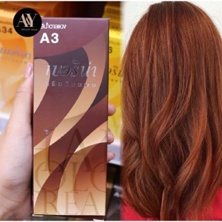 Berina Hair Color Cream ครีมย้อมผม เบอริน่า A3 (สีน้ำตาลแดง)