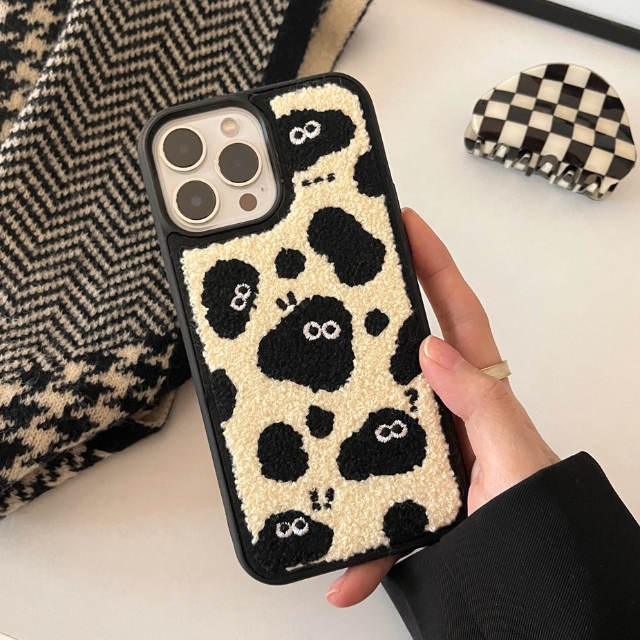 Iphone Case 16 Pro Ma 15 Pro Max 14 Pro Max 13 Pro Max 12 Pro Max Briquettes elf towel เย็บปักถักร้อย Soft Case