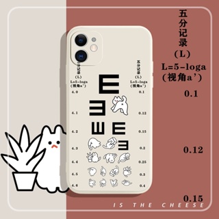 Visual acuity chart เคสไอโฟน iPhone 11 13 pro max X Xr Xs Max เคส iPhone 14 plus TPU case 12 14 pro max 7 8 plus cover