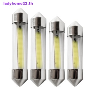 Doulady หลอดไฟ LED DC 12V 31 มม. 36 มม. 39 มม. 41 มม. สีขาวอบอุ่น สําหรับติดป้ายทะเบียนรถยนต์ 1 ชิ้น