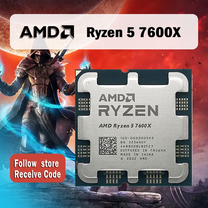 Amd Ryzen 5 7600x R5 7600x 47 Ghz 6 Core 12 Thread Cpu Processor 5nm L332m 100 000000593 4388