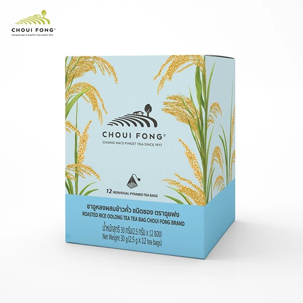 ฉุยฟง ชาอูหลงผสมข้าวคั่ว ชนิดกล่อง (Tea Box) ขนาด 2.5 g x 12 tea bags ขนาด 30 g.