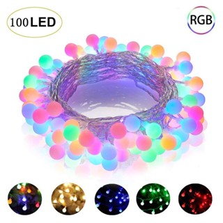 สายไฟ LED แบบกันน้ำสำหรับตกแต่งห้องนอน หรือพื้นที่กลางแจ้ง ลูกไฟขนาดเล็ก ติดตั้งง่าย เลือกโหมดไฟได้8โหมด