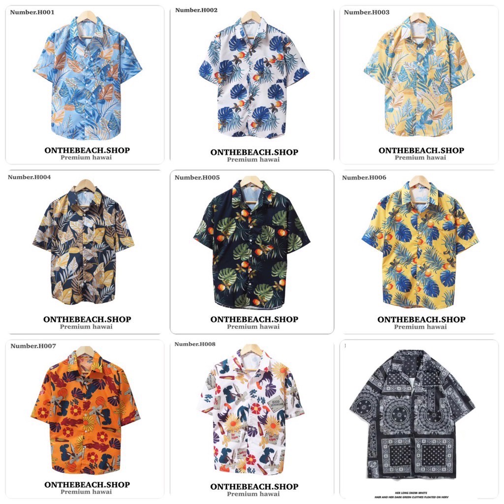 (พร้อมส่งจากไทย) เสื้อฮาวาย เสื้อแฟชั่น แขนสั้น ผ้าไหมอิตาลี Oversize ขนาด M, L, XL, 2XL, 3XL