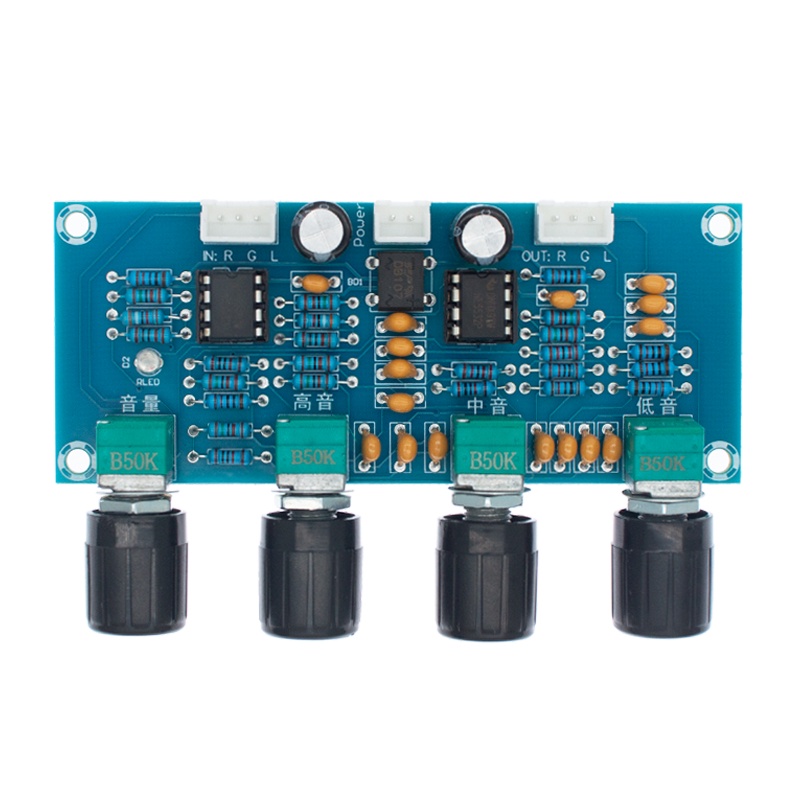 Xh-A901 Ne5532 โทนบอร์ด Preamp Pre-Amp พร้อมบอร์ดควบคุมเสียงเบสปรับระดับเสียงได้
