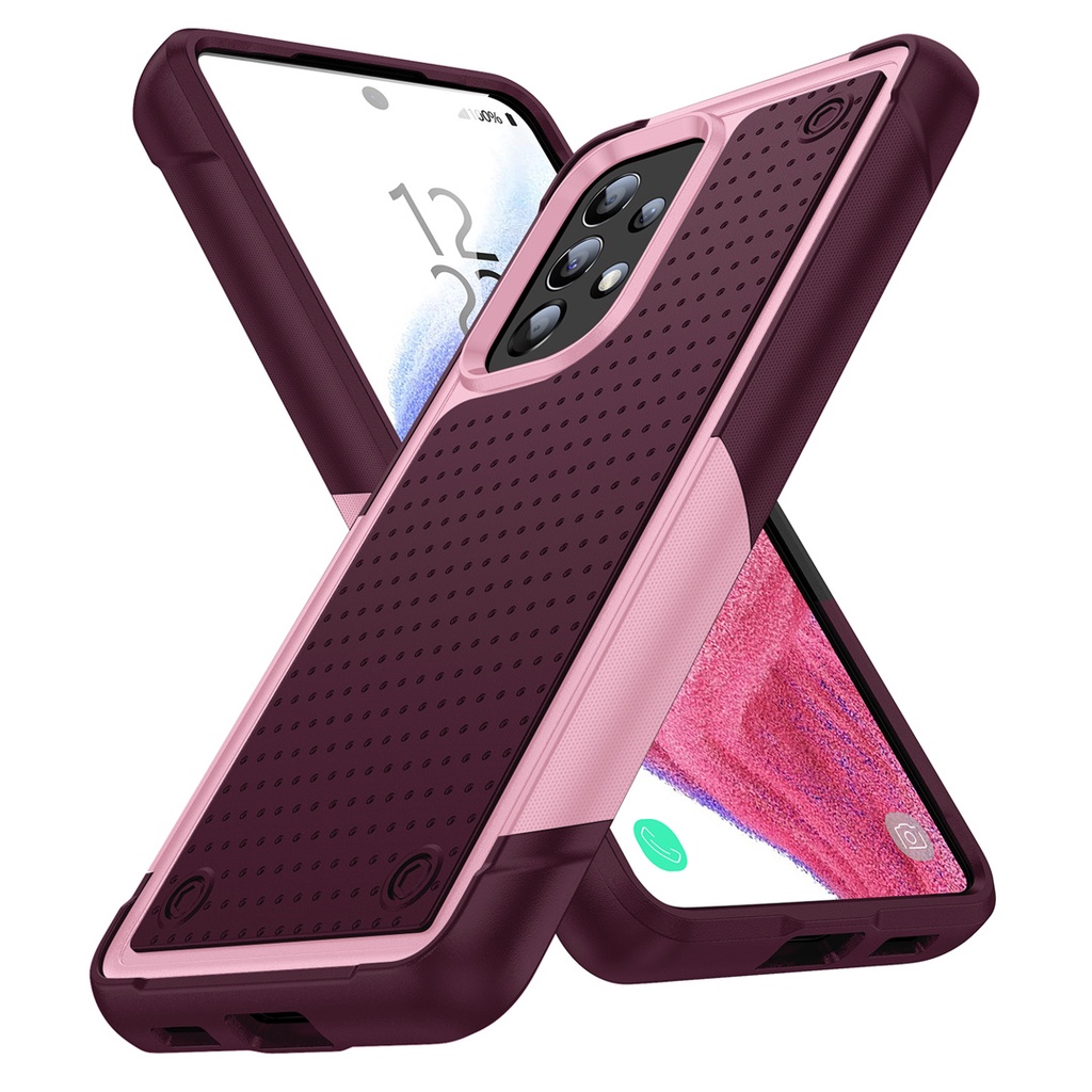 เคสโทรศัพท์มือถือ แบบแข็ง ป้องกันกระแทก แบบสองชั้น สําหรับ Samsung Galaxy A13 A23 A33 A53 A73 5G