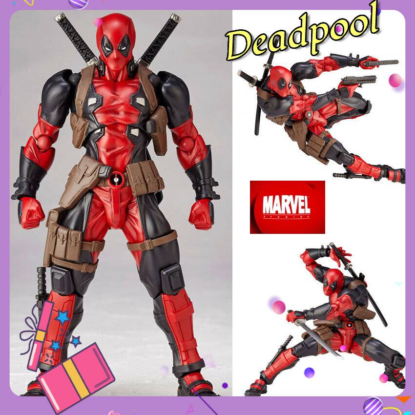 จัดส่งไว Dead Waiter Deadpool ใบหน้าที่เคลื่อนไหวและเปลี่ยนแปลงได้ Boxing Model X War ตำรวจ Humanoid ตุ๊กตา ของเล่น