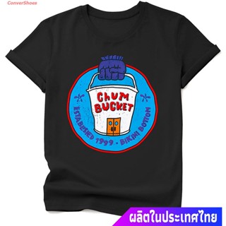 เสื้อยืดผู้ชายและผู้หญิง Chum Bucket Shirt Plankton From Spongebob Squarepants T-Shirt The Best Chum In Bikini Bottom Te