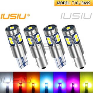 Iusiu หลอดไฟตัดหมอก LED T10 Ba9s Bax9s Bay9s W5W T4W H6W H21W 12v สําหรับติดป้ายทะเบียนรถยนต์