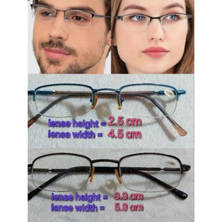 SALE!! SALE!!  PRE- LOVED UNISEX HALF FRAME Reading Glasses Presbyopia Spectacles แว่นอ่านหนังสือ