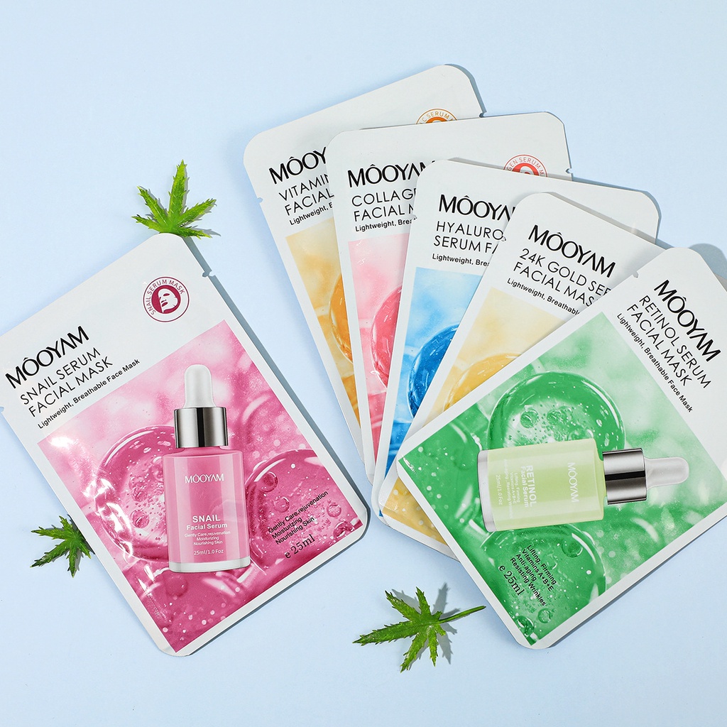 *พร้อมส่งคละสูตร* มาส์กหน้าเซรั่มเข้มข้น MOOYAM  Essence Mask ดูแลผิวหน้า บำรุงผิวหน้า