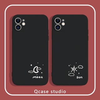 Simple Line Sun Moon เคสไอโฟน iPhone 11 14 pro max 8 Plus case X Xr Xs Max Se 2020 cover 14 7 Plus เคส iPhone 13 12 pro