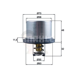 THD 5 80 วาล์วน้ำ -HD D7 D10 D12 / Truck FH FL FM 1661993 (ยี่ห้อ MAHLE)