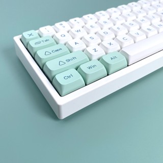 【MATHEWSHOP】MK66 Pro hot-swappable 65%mechanical keyboard,three-mode wireless with Ice mint Keycap,Metal knob,Gateron cap yellow Switch,Poron Foam,dynamic RGB light,southfacing led