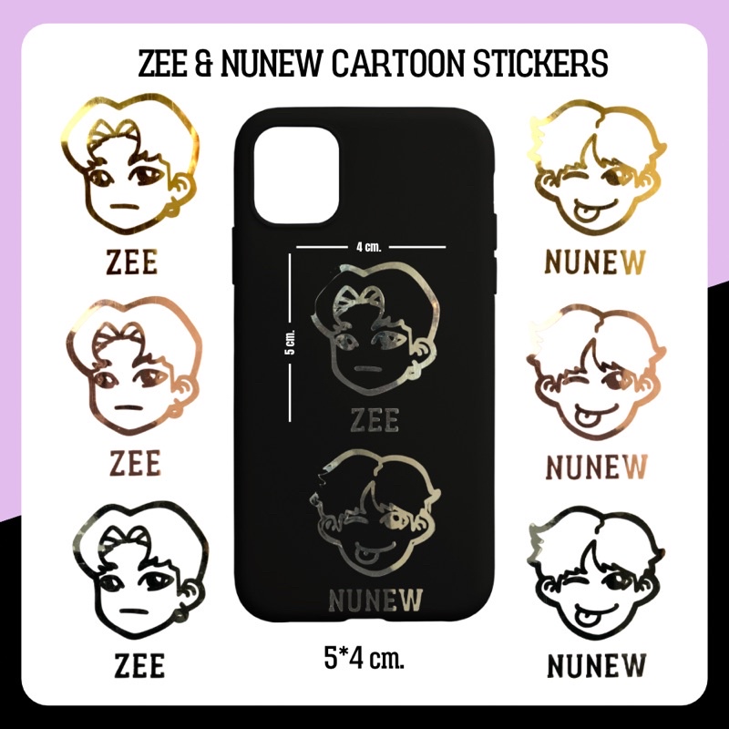 Zee & Nunew Cartoon Stickers (ซีนุนิว)