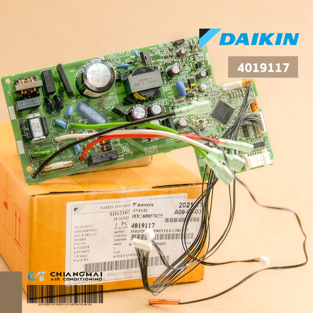 4019117 แผงวงจรแอร์ Daikin แผงบอร์ดแอร์ไดกิ้น แผงบอร์ดคอยล์เย็น รุ่น FTKM24NV2S, FTKM28NV2S