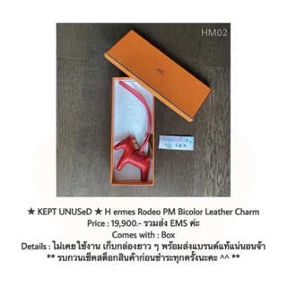 ★ KEPT UNUSeD ★ H ermes Rodeo PM Bicolor Leather Charm