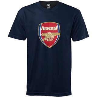 SKTT1 เสื้อยืดกีฬา Arsenal Football Club Official Soccer Gift Mens Crest T-Shirt Popular T-shirts