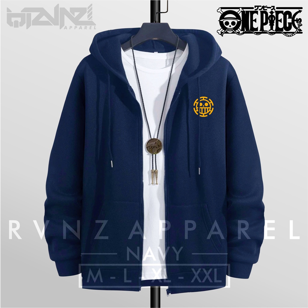 เสื้อแจ็คเก็ตสเวตเตอร์มีฮู้ด Distro ซิปสําหรับบุรุษและสตรี ONE PIECE คุณภาพระดับพรีเมียม
