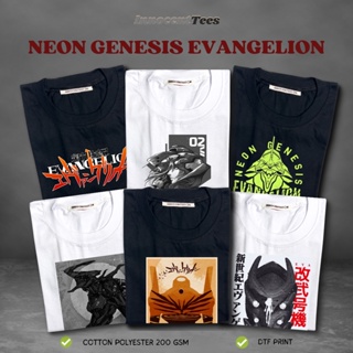 เสื้อยืด[INNOCENTTEES] NEON GENESIS EVANGELION TSHIRT II ANIME TSHIRT II SMALL TO 2XL