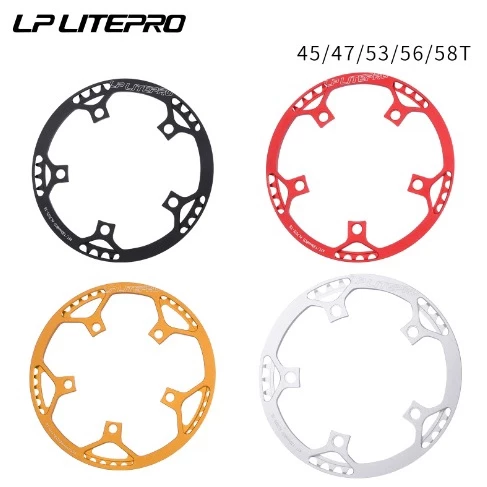 ใบจาน Litepro รุ่นใหม่ 45T, 47T, 53T, 56T, 58T BCD130 ใบจานจักรยาน อะไหล่จักรยาน