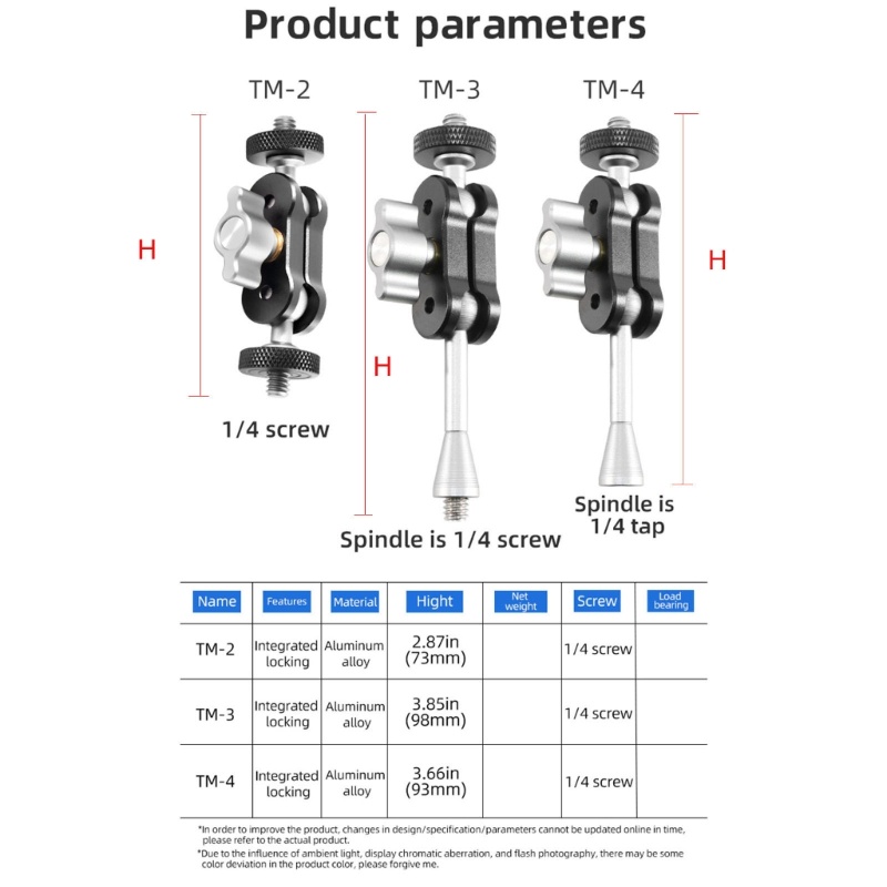 Doublebuy Aluminium Alloy Magic Mount Arm พร ้ อมสกรู 1 4 นิ ้ วสําหรับกล ้ อง DSLR Monitor