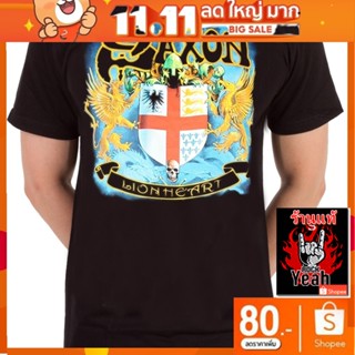 เสื้อวง Saxon เสื้อลาย  เสื้อผ้าแฟชั่น เสื้อวิ่ง เสื้อวินเทจ RCM1630