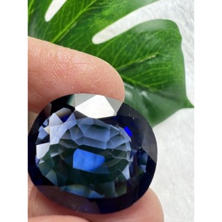 synthetic stone Lab Blue sapphire pear 21x18- 34cts