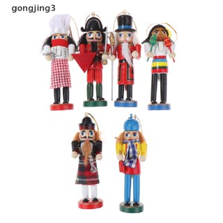 Gongjing3 1Pc 12CM Nutcracker หุ่นทหารจี้คริสต์มาสตกแต่งบ้านตุ๊กตาเครื่องประดับ th